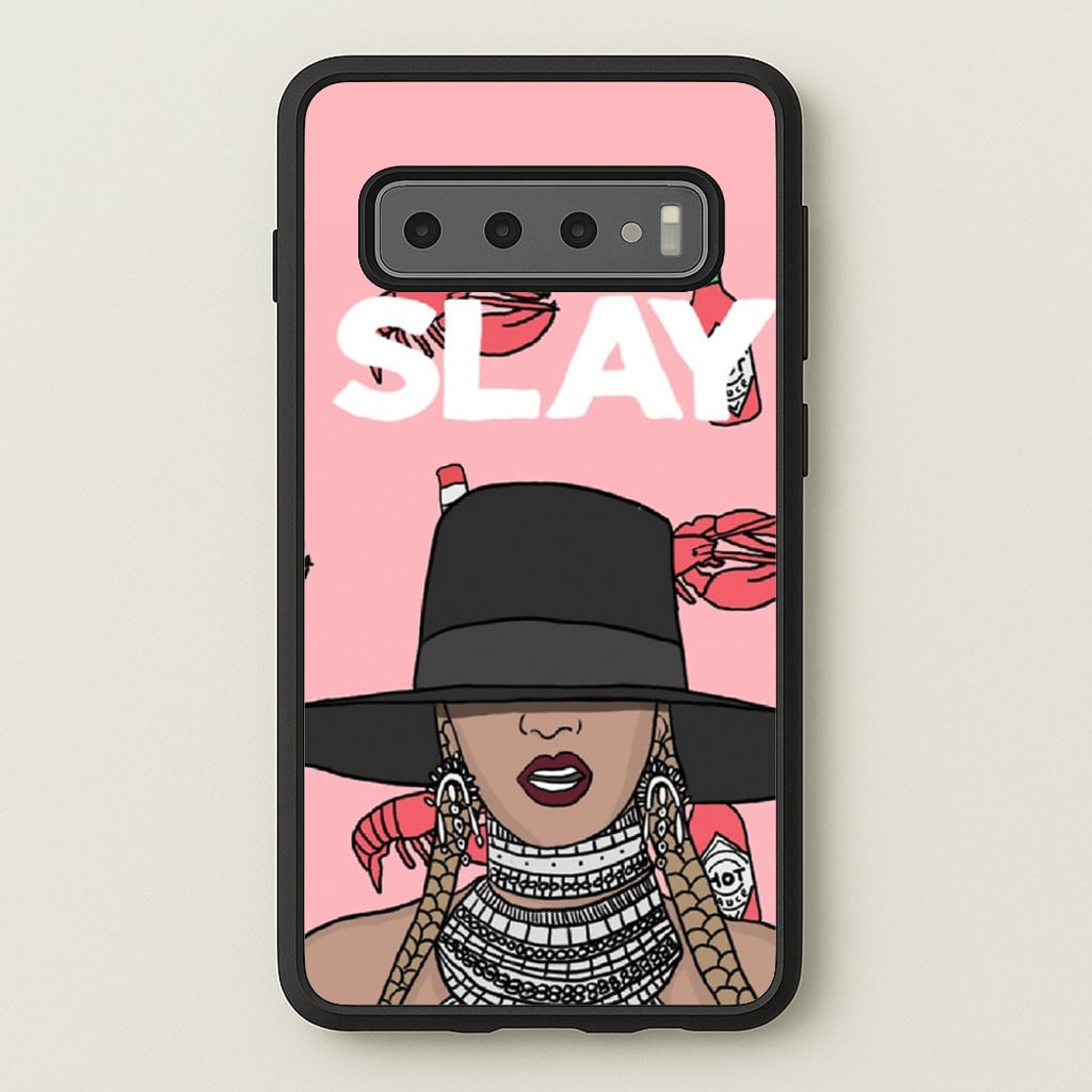 Slay - Queen B Cartoon - Beyonce Phone Case for Galaxy S10 Plus