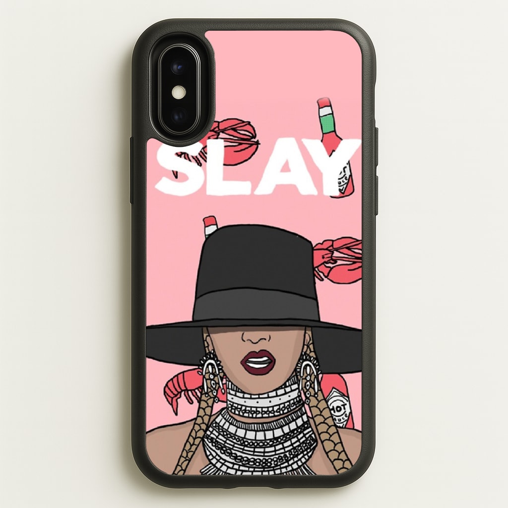 Slay - Queen B Cartoon - Beyonce Phone Case for iPhone X / XS