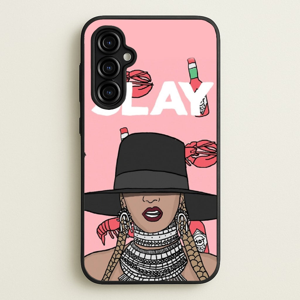 Slay - Queen B Cartoon - Beyonce Phone Case for Galaxy A54