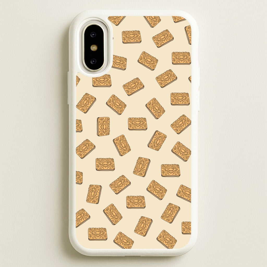 Custard Creams - Biscuits Patterns - Biscuits Patterns Phone Case for iPhone X / XS