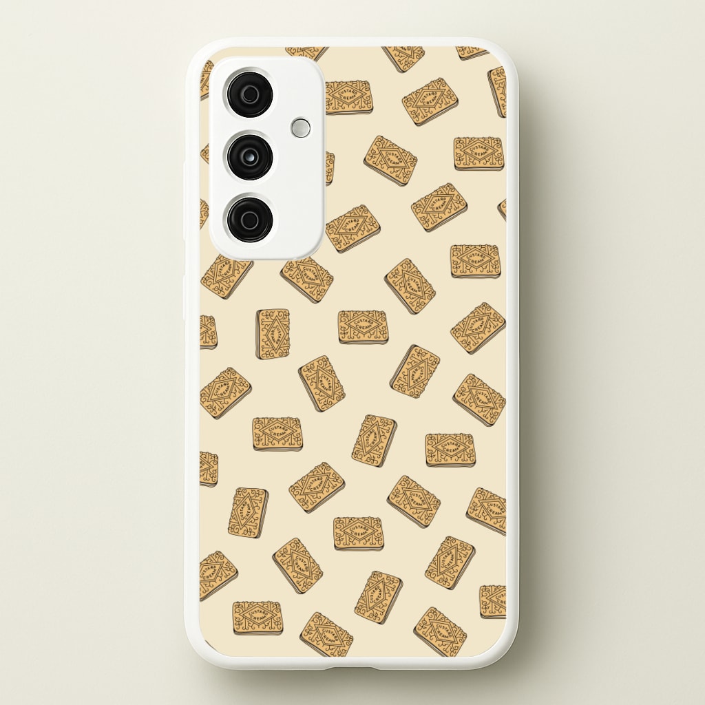 Custard Creams - Biscuits Patterns - Biscuits Patterns Phone Case for Galaxy A35