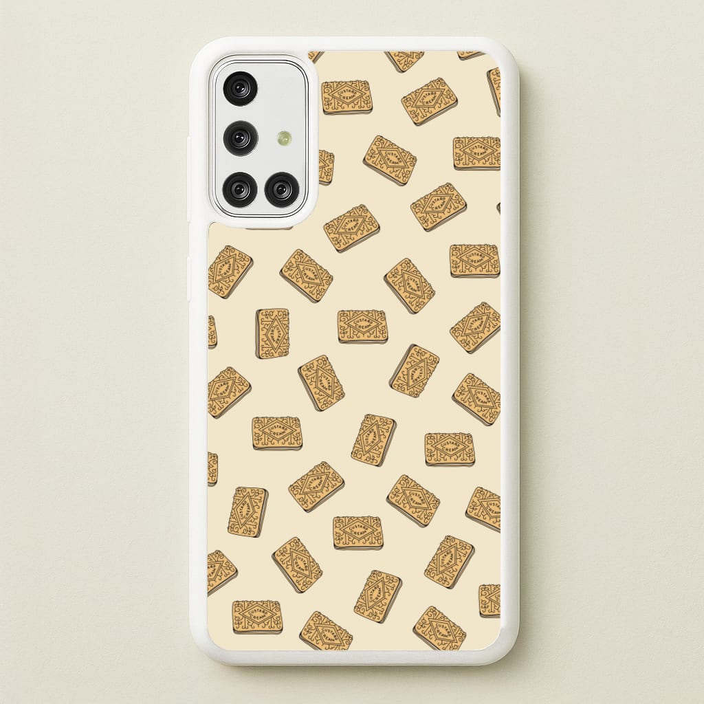Custard Creams - Biscuits Patterns - Biscuits Patterns Phone Case for Galaxy A71
