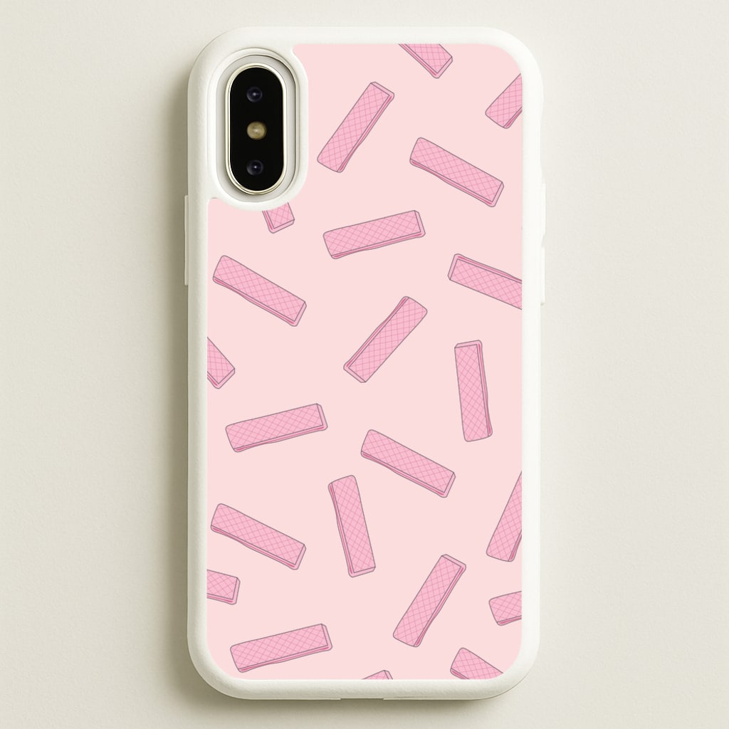 Pink Waffers - Biscuits Patterns - Biscuits Patterns Phone Case for iPhone X / XS
