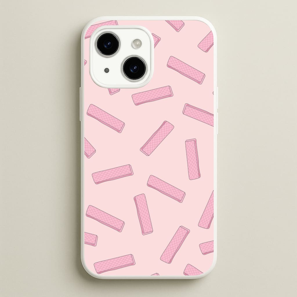 Pink Waffers - Biscuits Patterns - Biscuits Patterns Phone Case for iPhone 15
