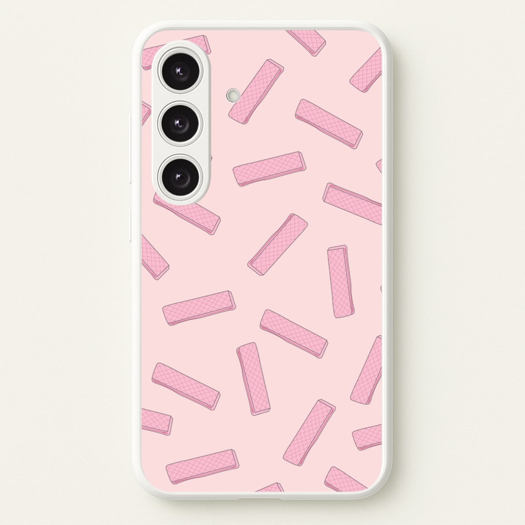 Pink Waffers - Biscuits Patterns - Biscuits Patterns Phone Case for Galaxy S25