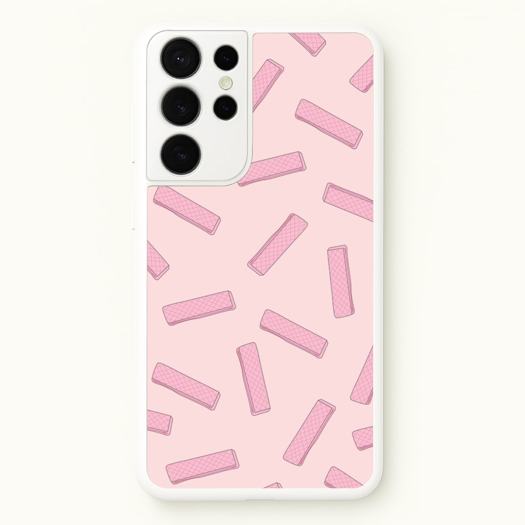 Pink Waffers - Biscuits Patterns - Biscuits Patterns Phone Case for Galaxy S21 Ultra