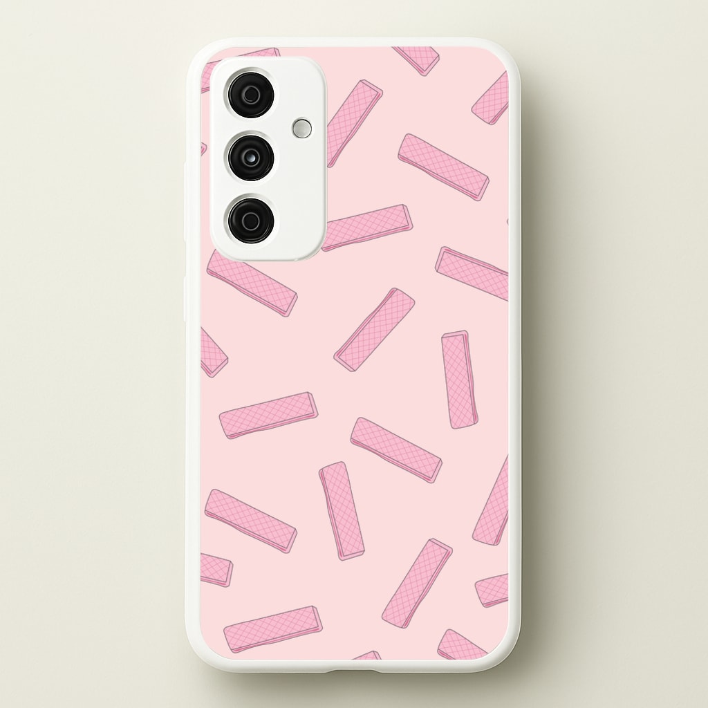 Pink Waffers - Biscuits Patterns - Biscuits Patterns Phone Case for Galaxy A55