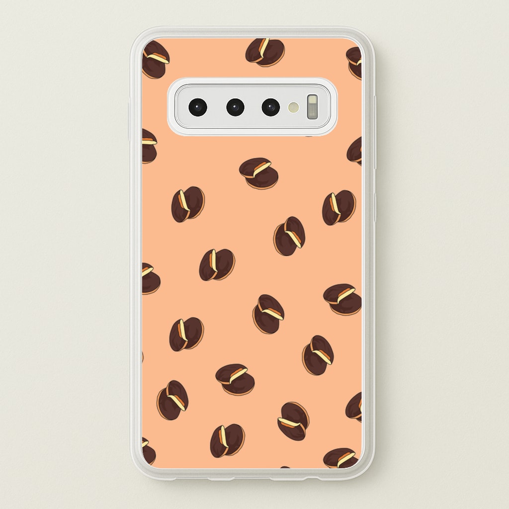 Jaffa Cakes - Biscuits Patterns - Biscuits Patterns Phone Case for Galaxy S10 Plus