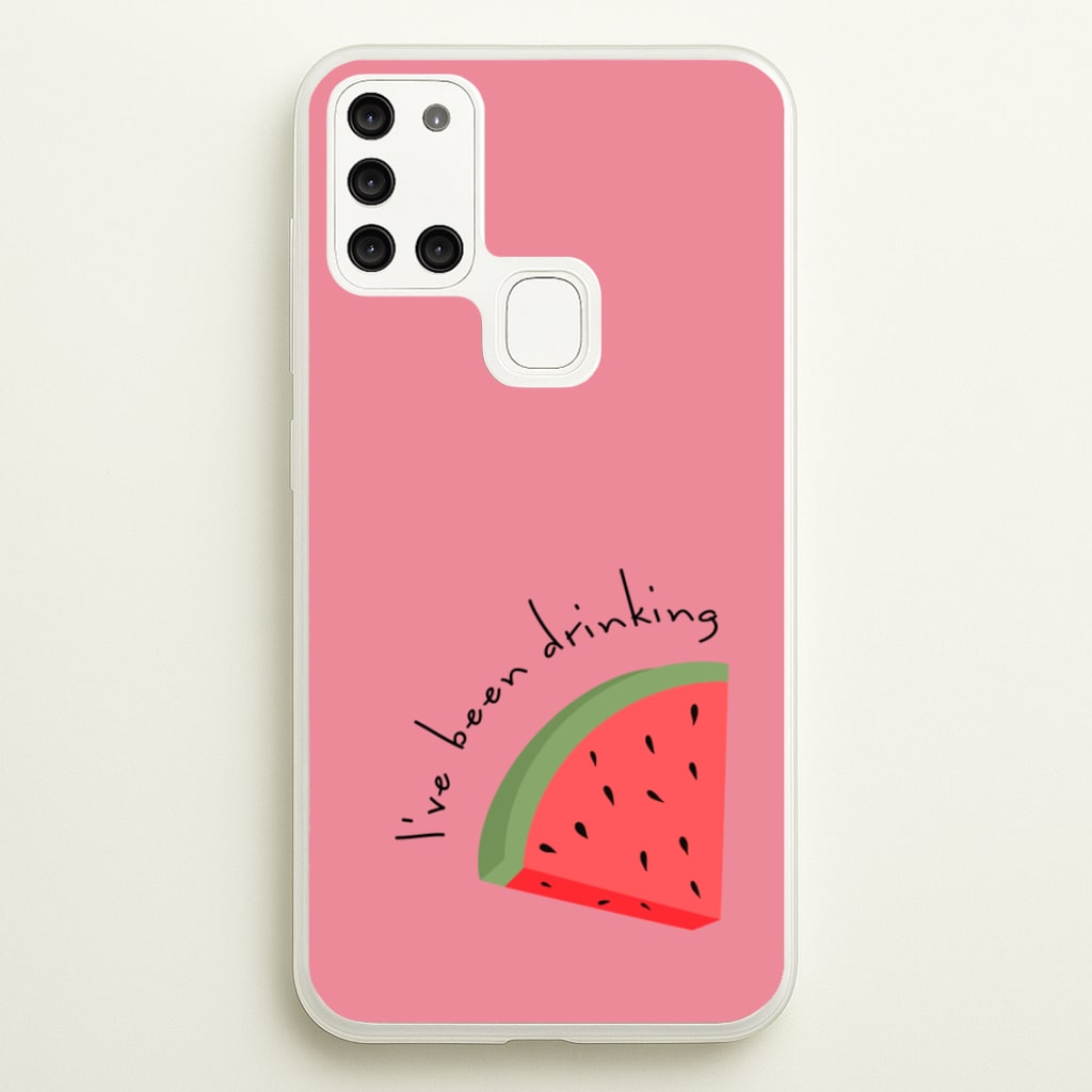 I've Been Drinkin Watermelon - Queen B - Black Enpowerment Phone Case for Galaxy A21s