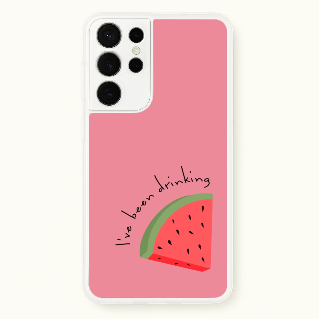 I've Been Drinkin Watermelon - Queen B - Black Enpowerment Phone Case for Galaxy S21 Ultra