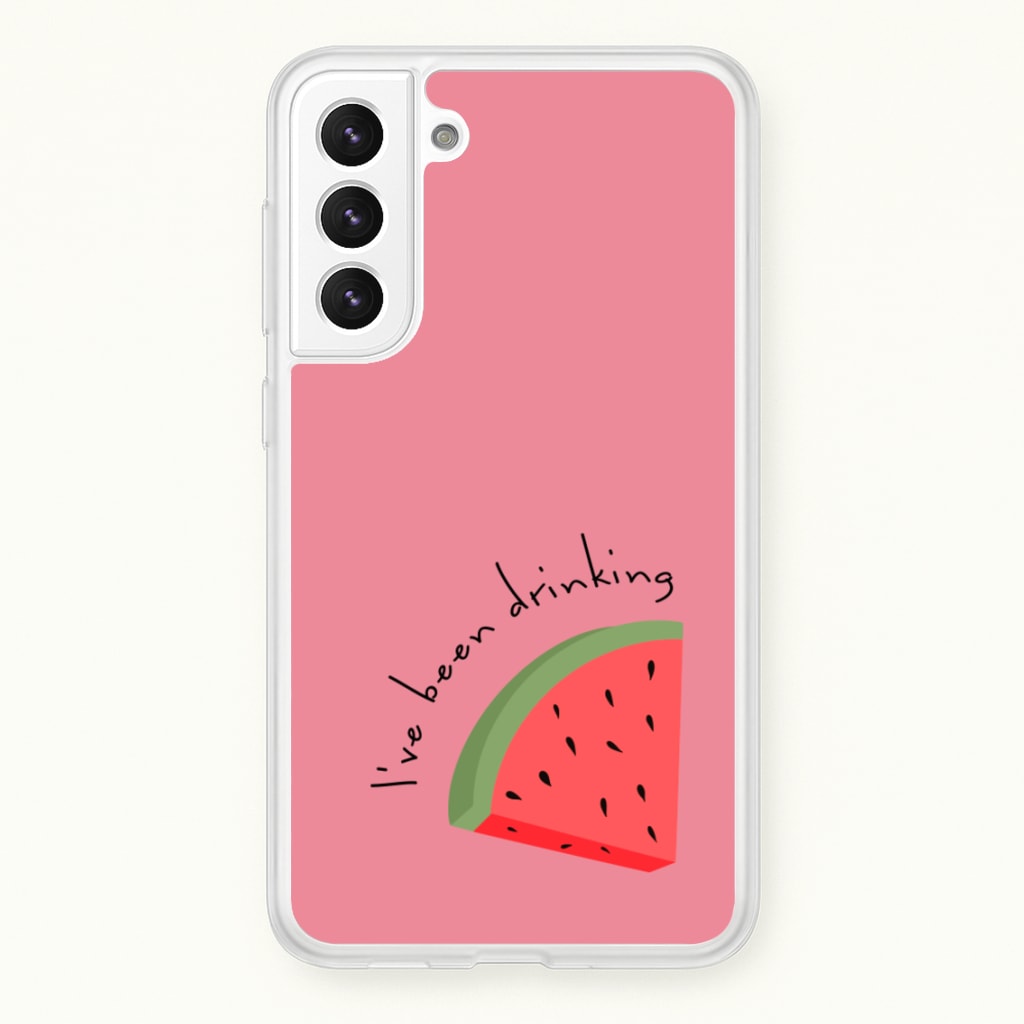 I've Been Drinkin Watermelon - Queen B - Black Enpowerment Phone Case for Galaxy S21FE