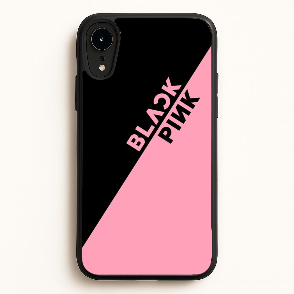 Diagonal Girl K-Pop Band Logo - Blackpink Phone Case for iPhone XR