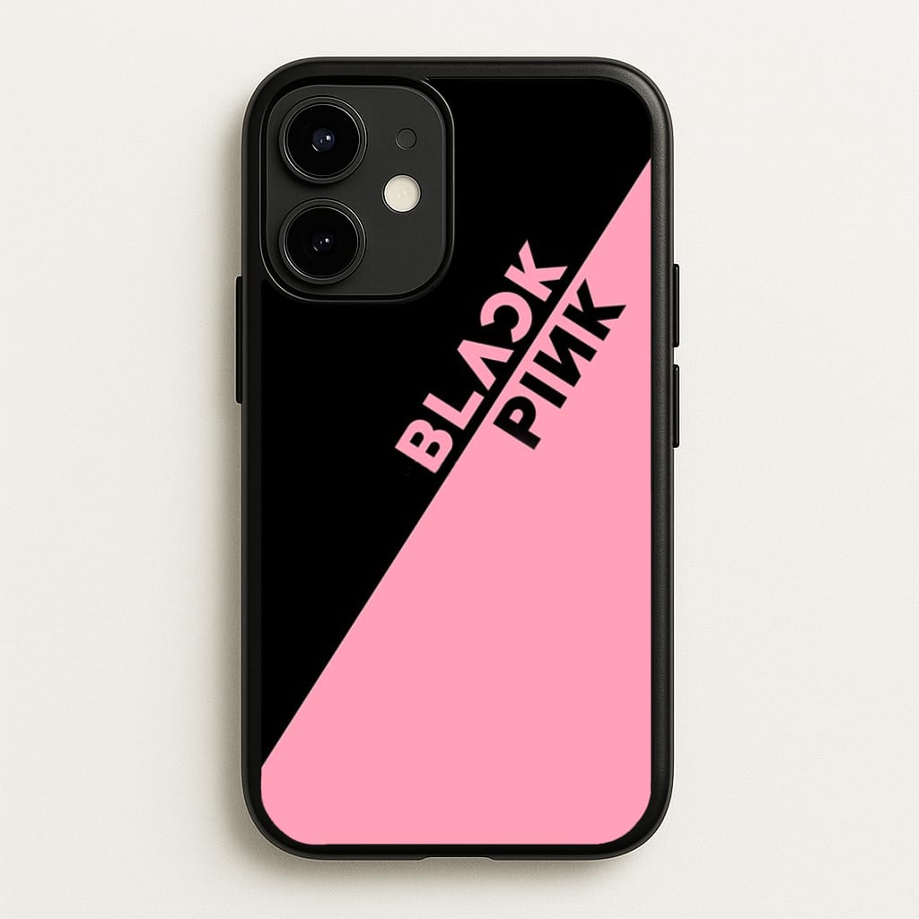 Diagonal Girl K-Pop Band Logo - Blackpink Phone Case for iPhone 12 / 12 Pro