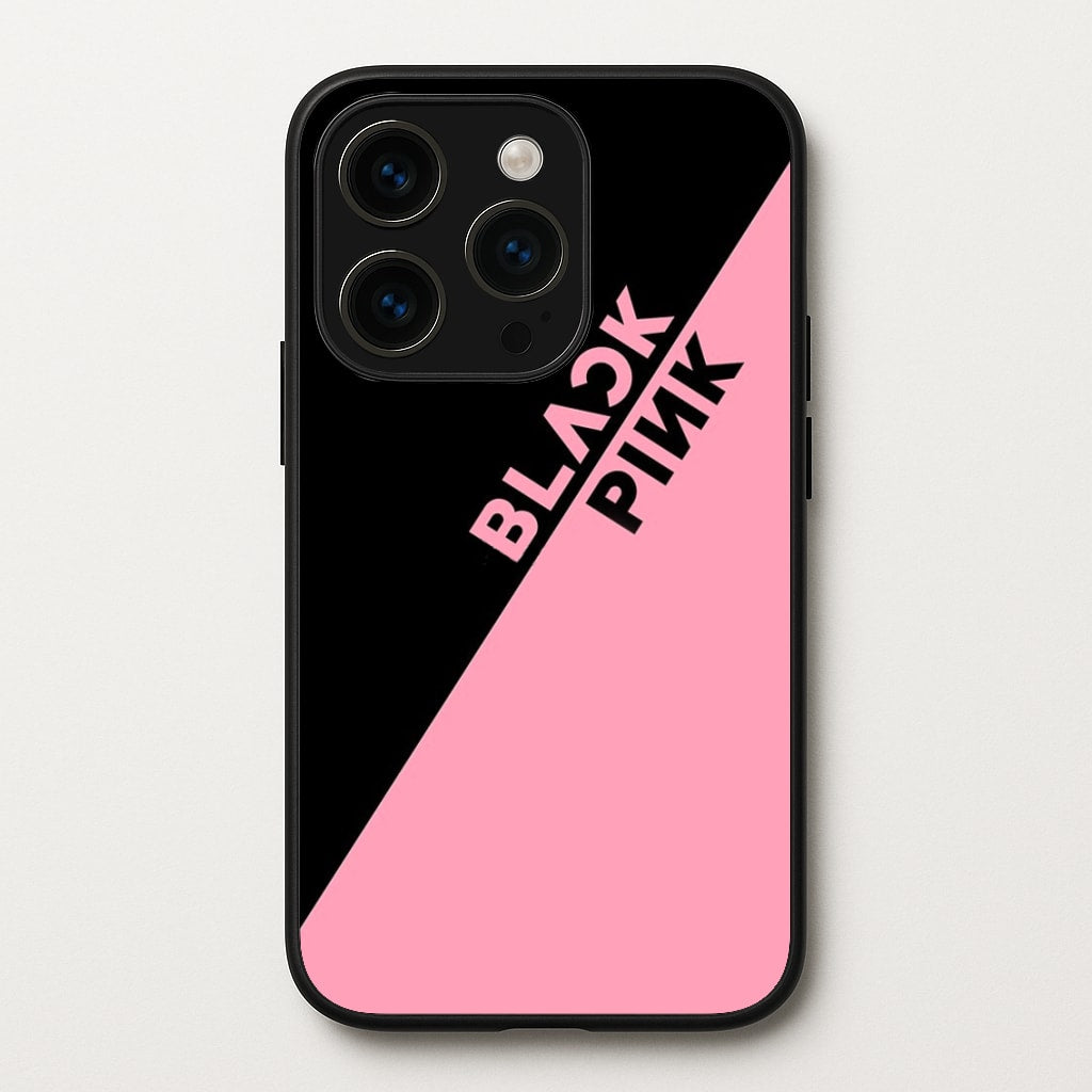 Diagonal Girl K-Pop Band Logo - Blackpink Phone Case for iPhone 15 Pro