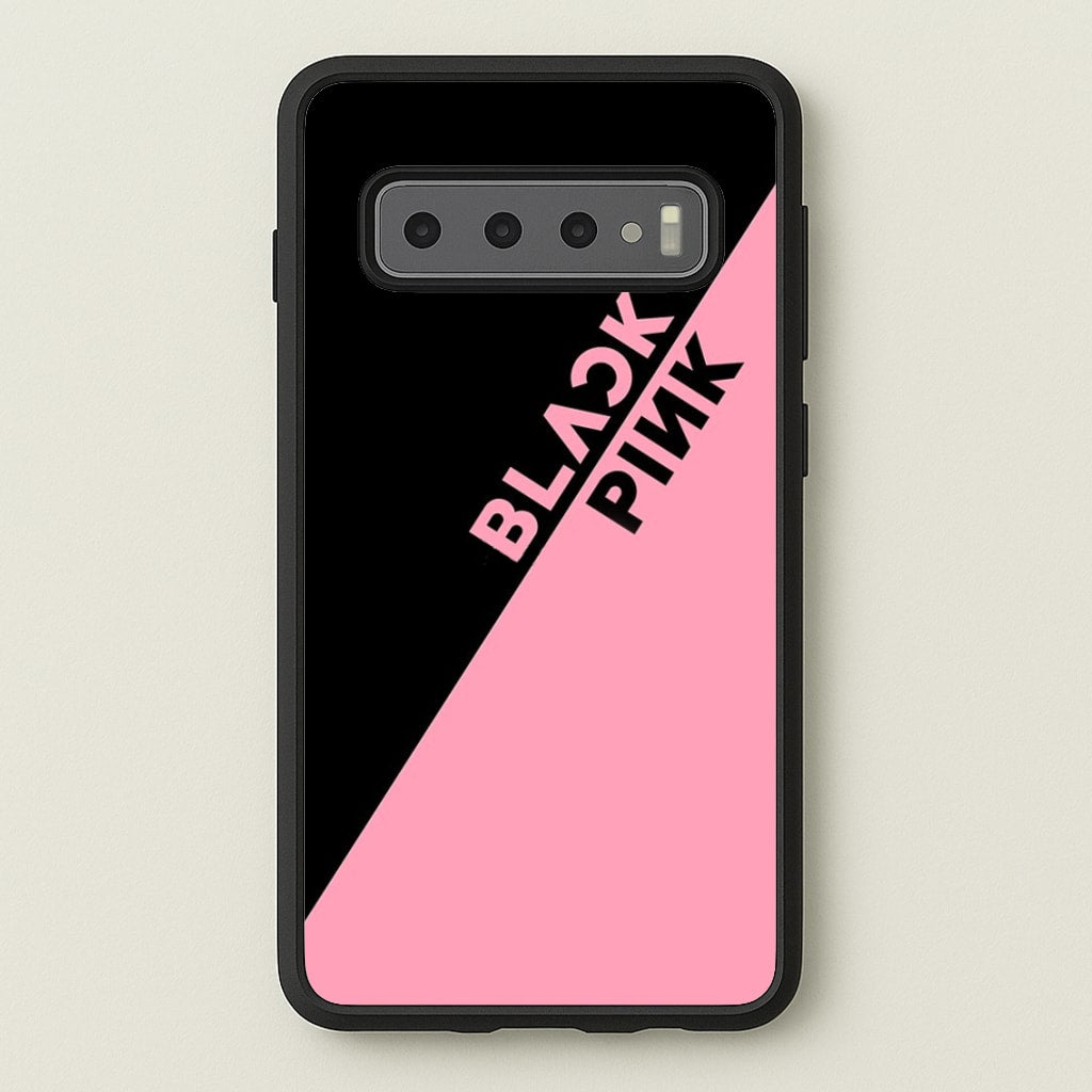 Diagonal Girl K-Pop Band Logo - Blackpink Phone Case for Galaxy S10