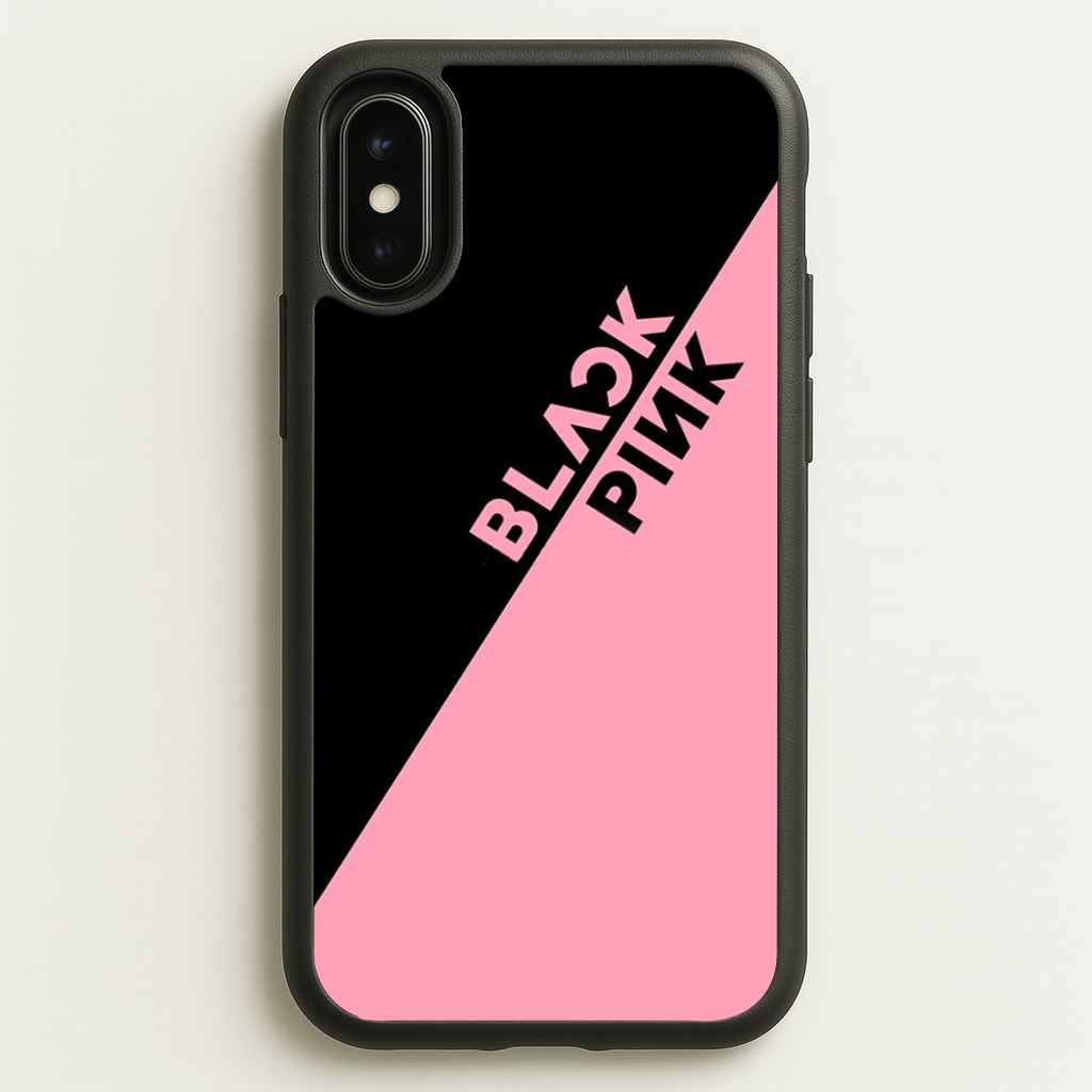 Diagonal Girl K-Pop Band Logo - Blackpink Phone Case for iPhone X / XS