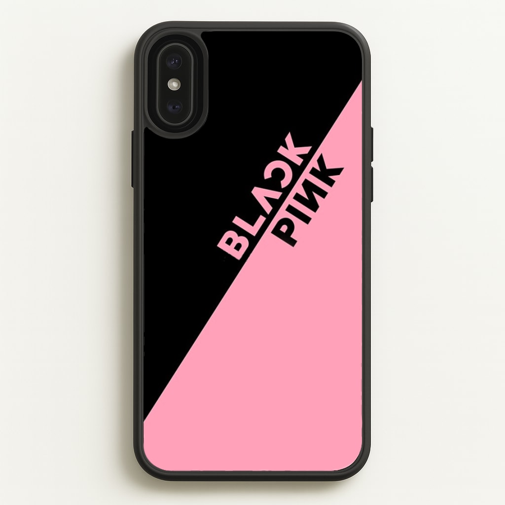 Diagonal Girl K-Pop Band Logo - Blackpink Phone Case for iPhone XS Max
