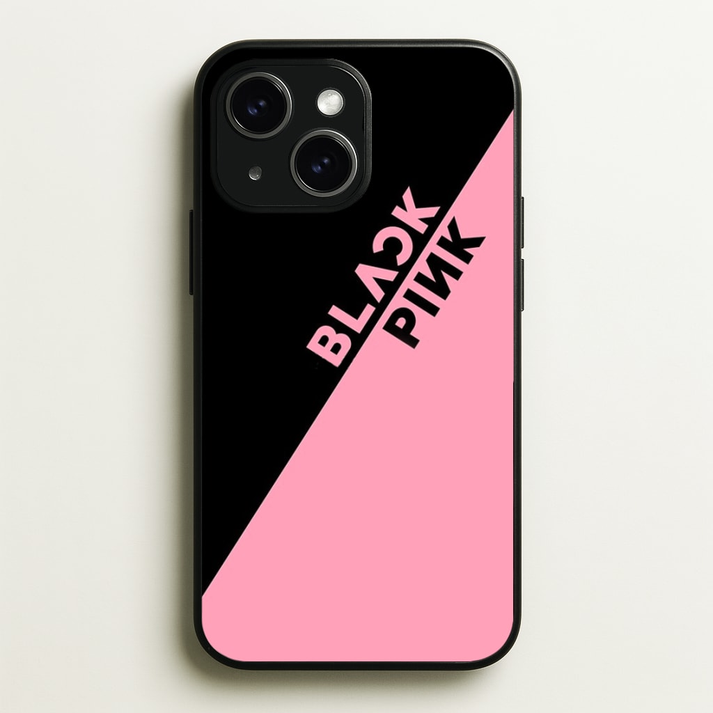 Diagonal Girl K-Pop Band Logo - Blackpink Phone Case for iPhone 15