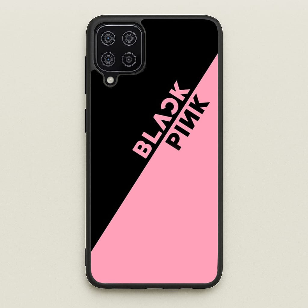 Diagonal Girl K-Pop Band Logo - Blackpink Phone Case for Galaxy A12