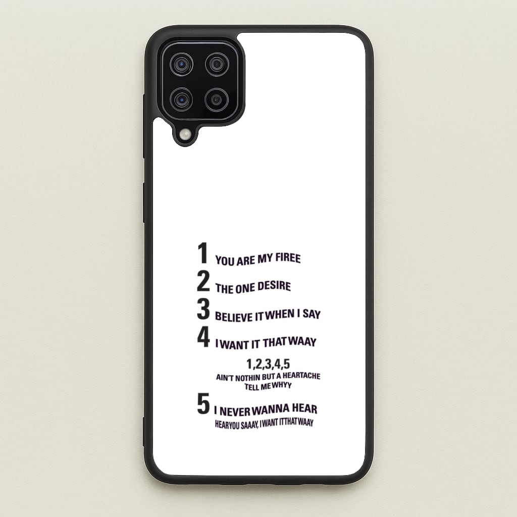 I Want It That Way - B99 - Brooklyn nine nine Phone Case for Galaxy A12