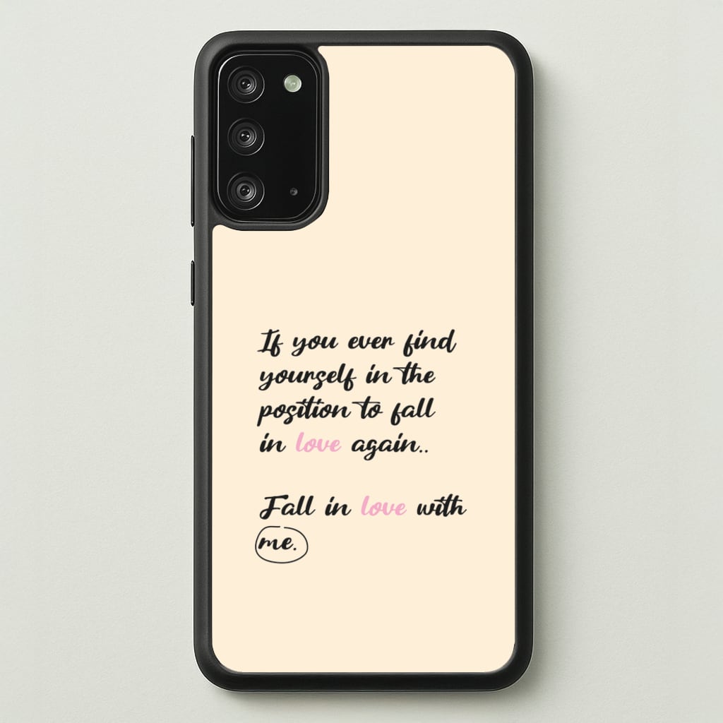 Fall In Love With Me - BookTok Phone Case for Galaxy Note 20