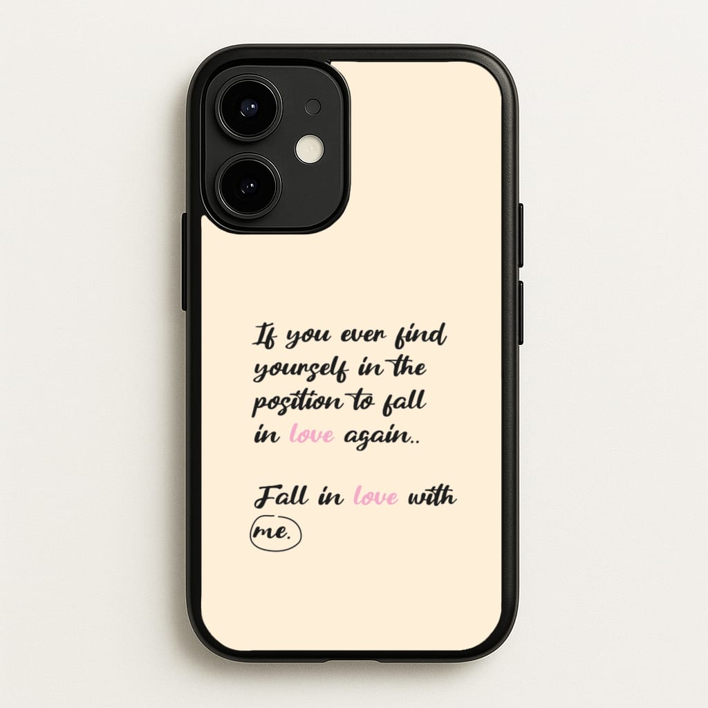 Fall In Love With Me - BookTok Phone Case for iPhone 12 / 12 Pro