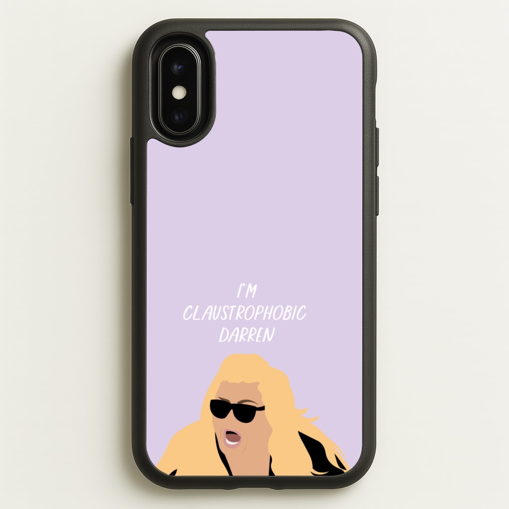I'm Claustrophobic Darren - British Pop Culture - British Pop Culture Phone Case for iPhone X / XS