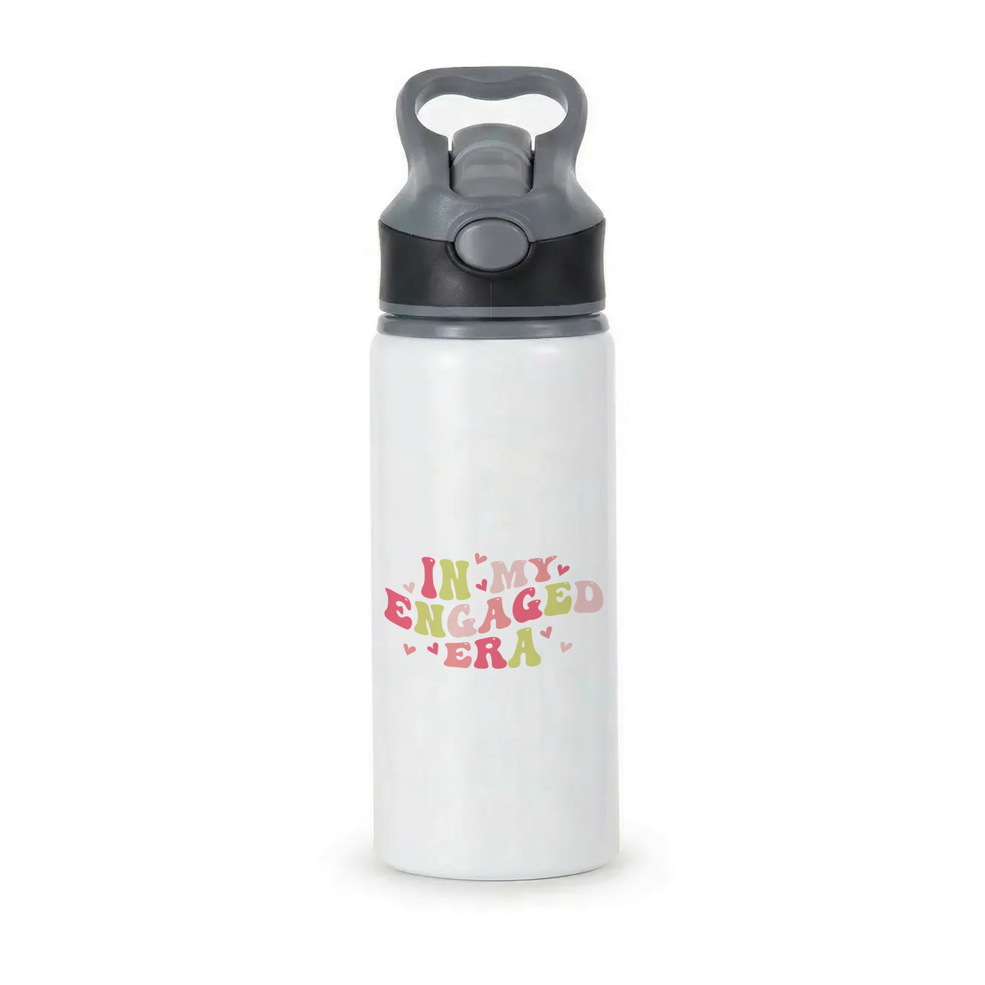 In My Engaged Era - Bridal Active Water Bottle - Black