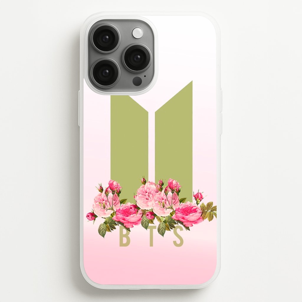 Pink Ombre K-Pop Band Logo - BTS Phone Case for iPhone 13 Pro Max