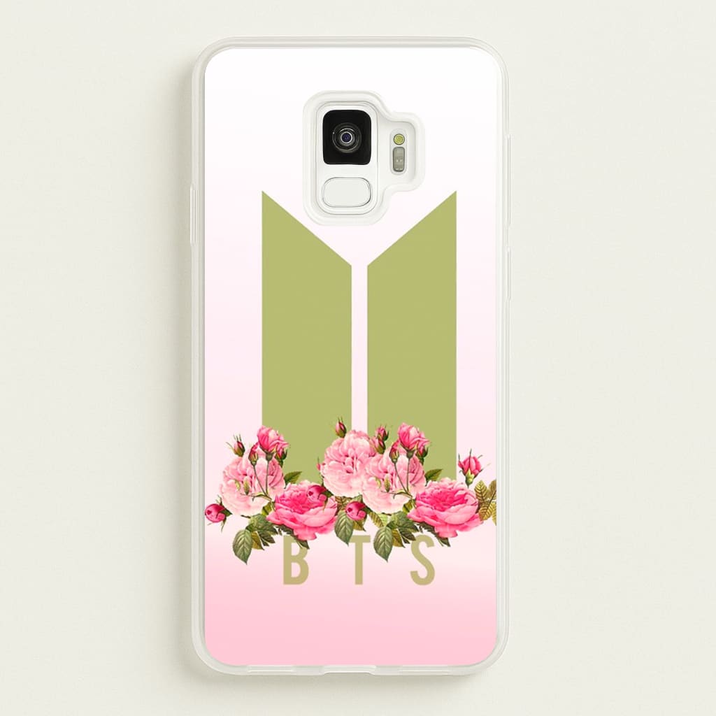Pink Ombre K-Pop Band Logo - BTS Phone Case for Galaxy S9