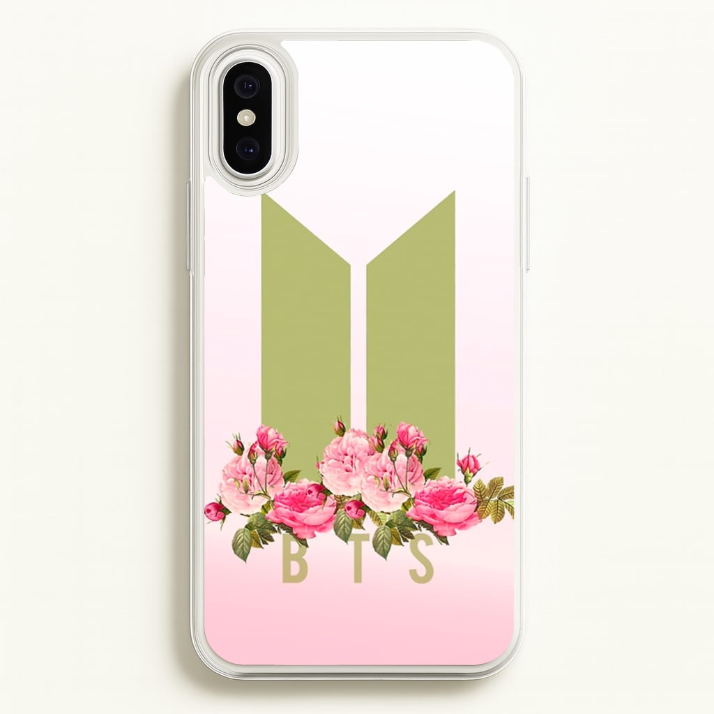 Pink Ombre K-Pop Band Logo - BTS Phone Case for iPhone XS Max
