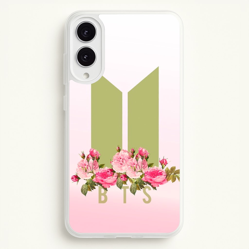 Pink Ombre K-Pop Band Logo - BTS Phone Case for Galaxy S25 Edge