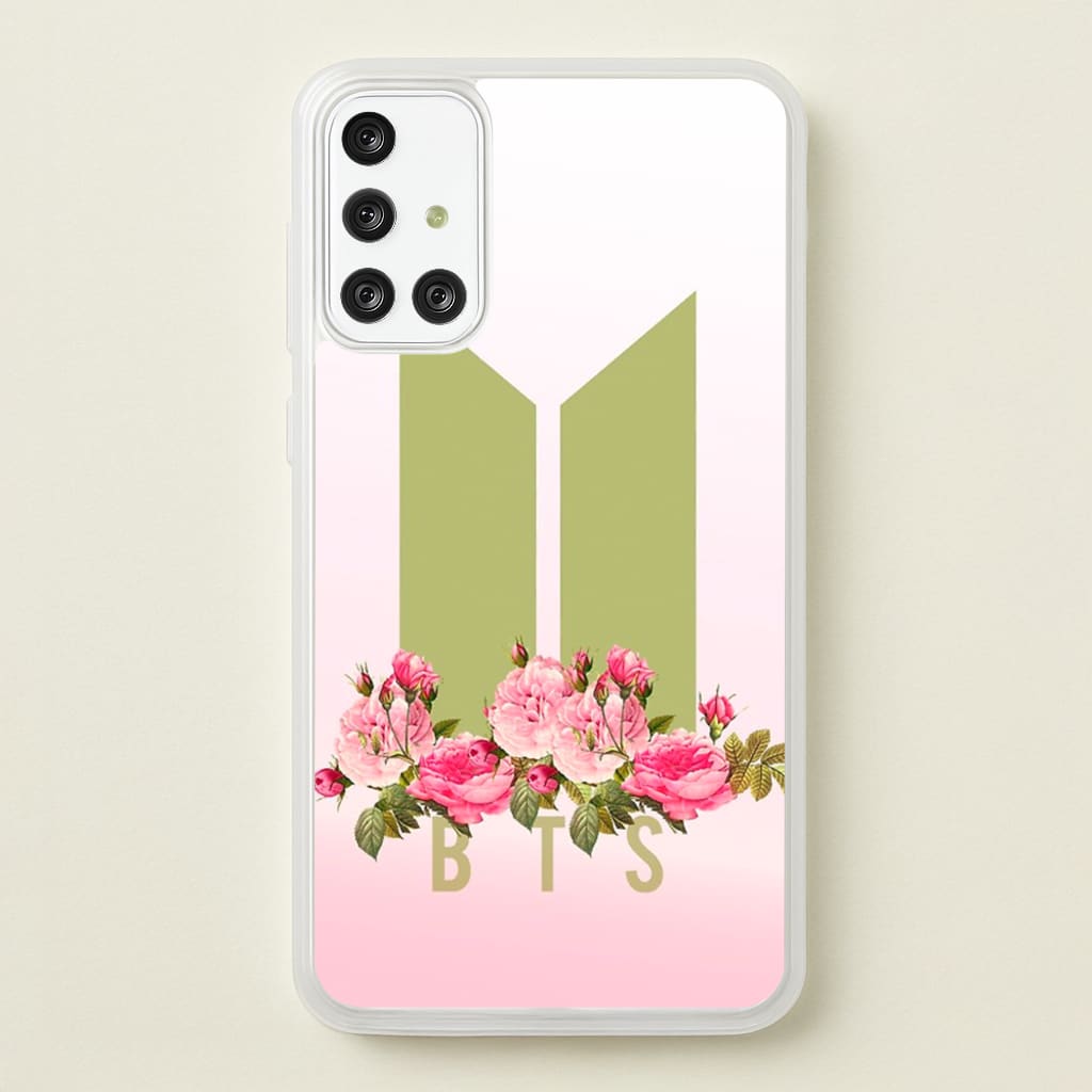 Pink Ombre K-Pop Band Logo - BTS Phone Case for Galaxy A71