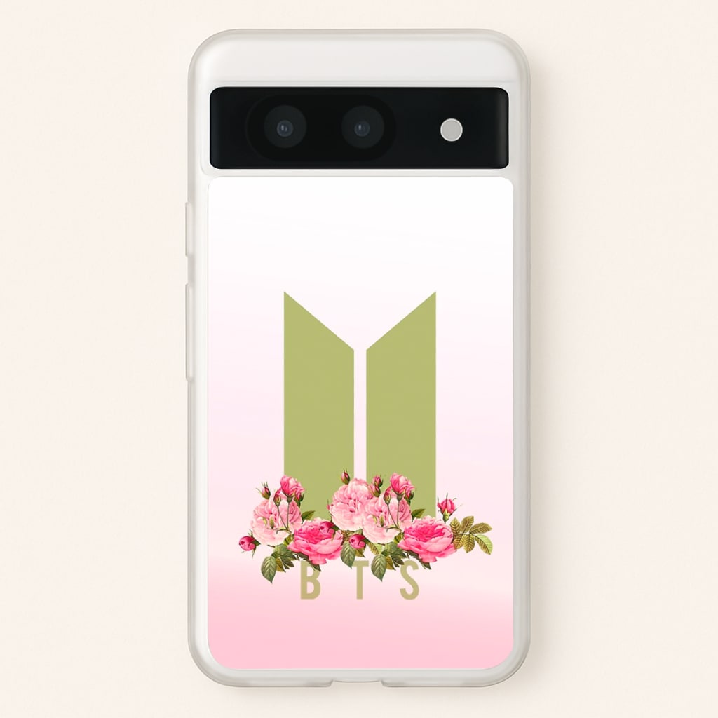 Pink Ombre K-Pop Band Logo - BTS Phone Case for Google Pixel 8a