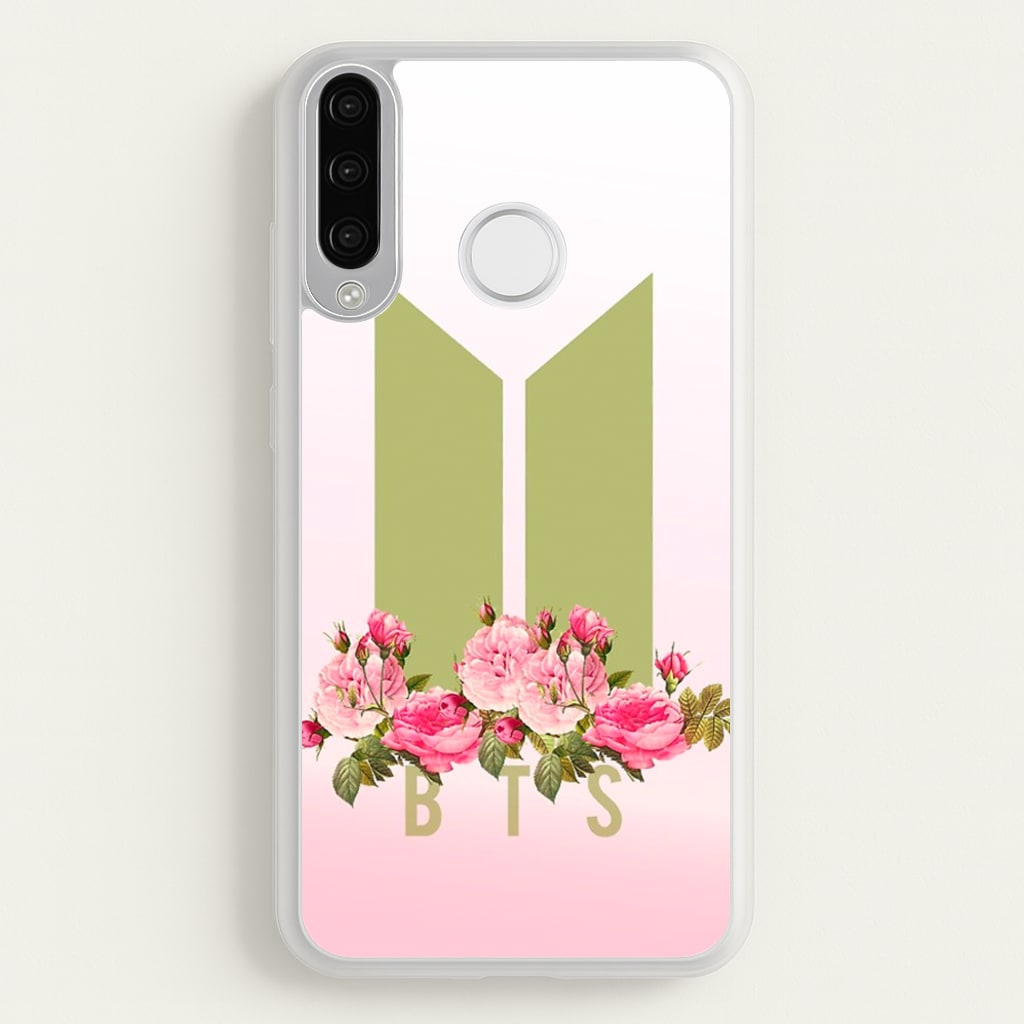 Pink Ombre K-Pop Band Logo - BTS Phone Case for Huawei P30 Lite