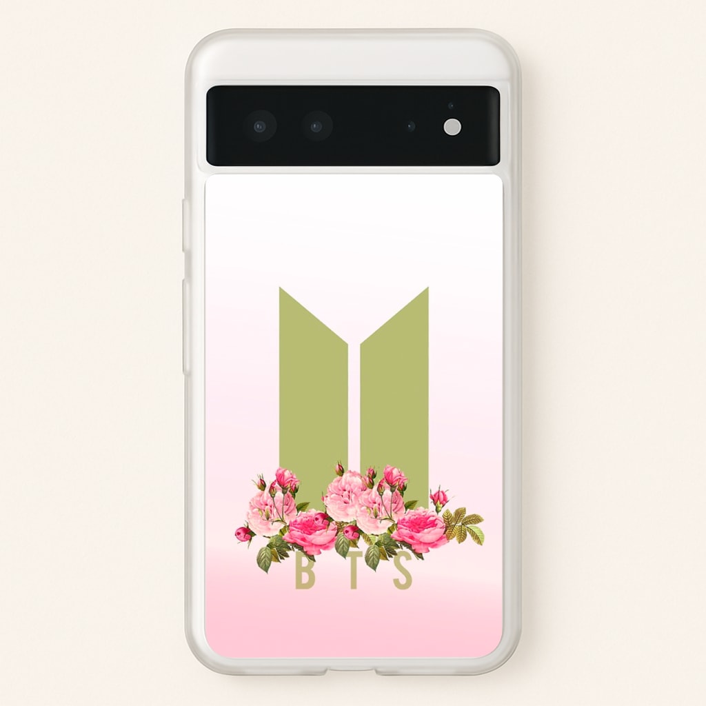 Pink Ombre K-Pop Band Logo - BTS Phone Case for Google Pixel 6