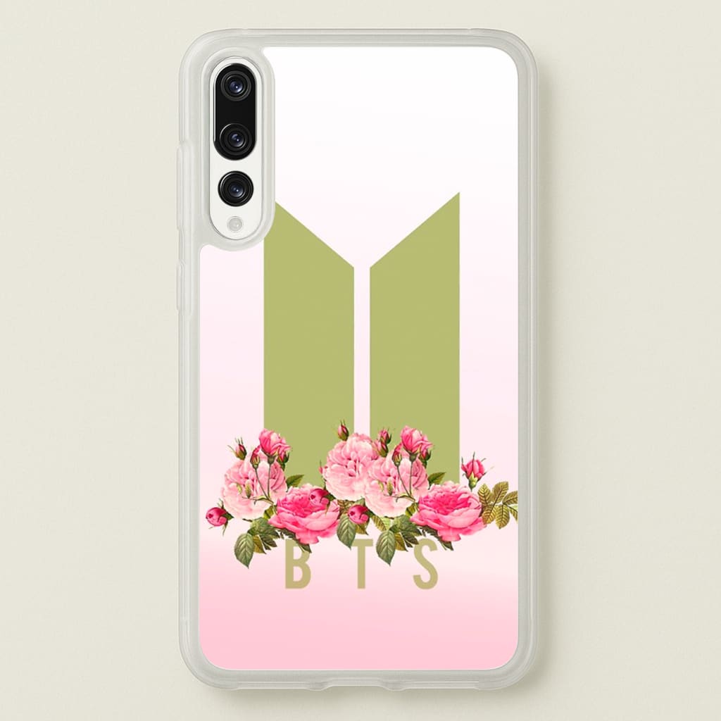 Pink Ombre K-Pop Band Logo - BTS Phone Case for Huawei P20 Pro