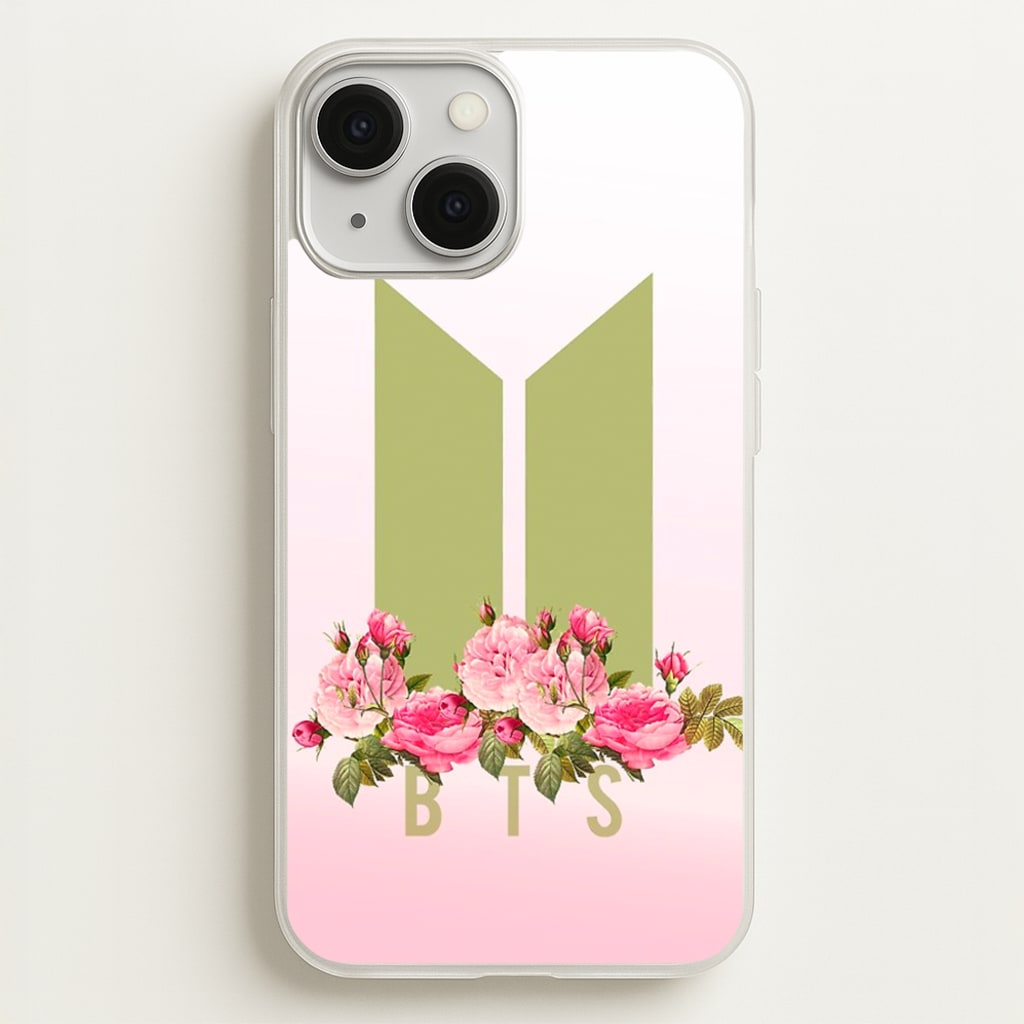 Pink Ombre K-Pop Band Logo - BTS Phone Case for iPhone 13