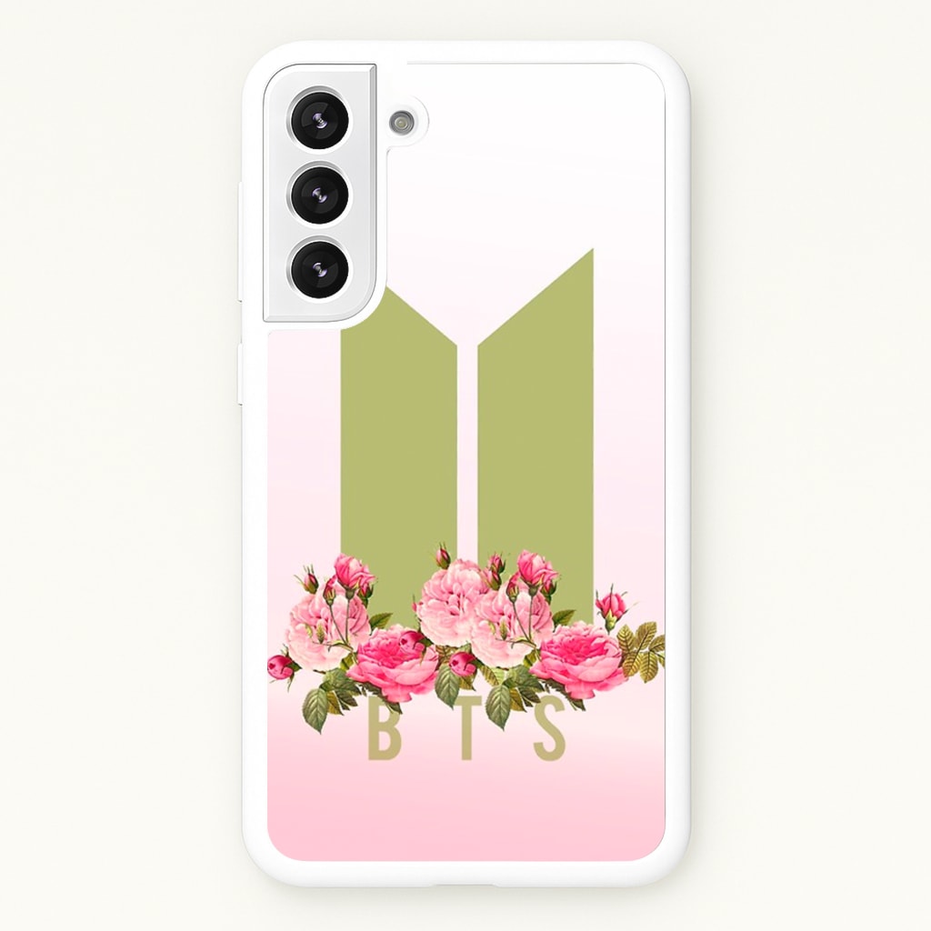 Pink Ombre K-Pop Band Logo - BTS Phone Case for Galaxy S22 Plus