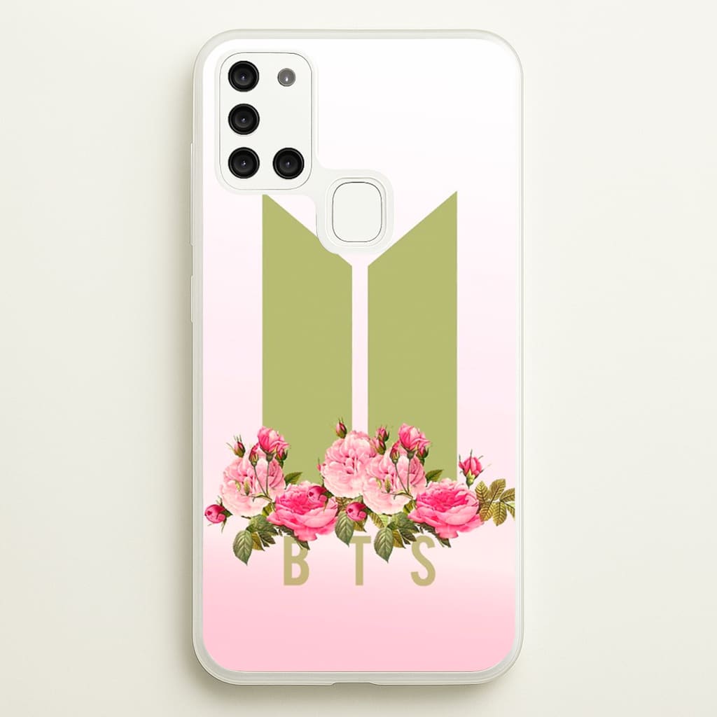 Pink Ombre K-Pop Band Logo - BTS Phone Case for Galaxy A21s