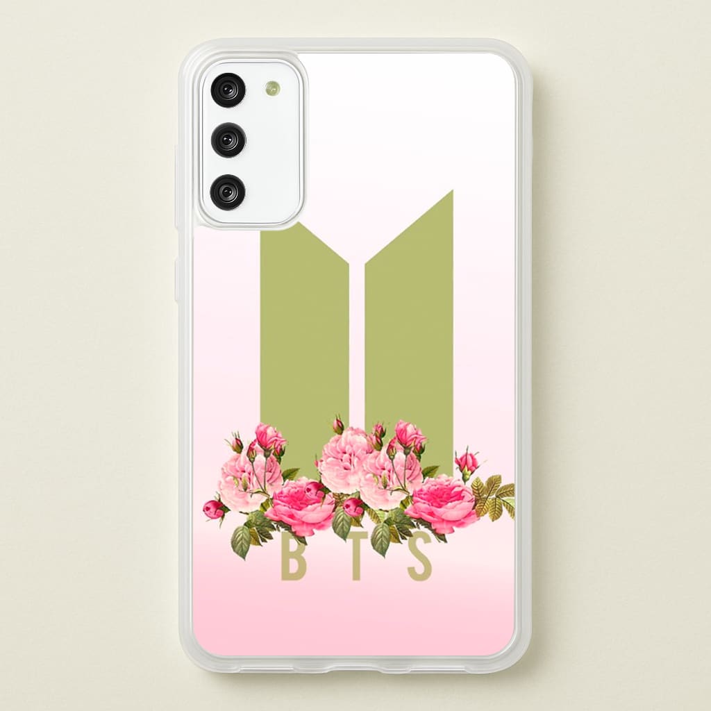 Pink Ombre K-Pop Band Logo - BTS Phone Case for Galaxy S20