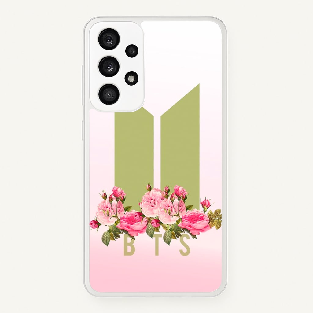 Pink Ombre K-Pop Band Logo - BTS Phone Case for Galaxy A53