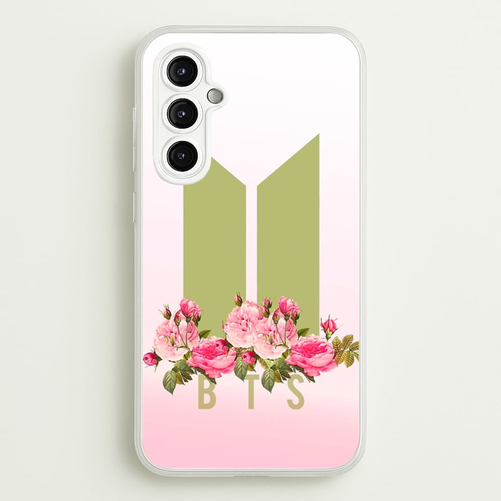 Pink Ombre K-Pop Band Logo - BTS Phone Case for Galaxy A14