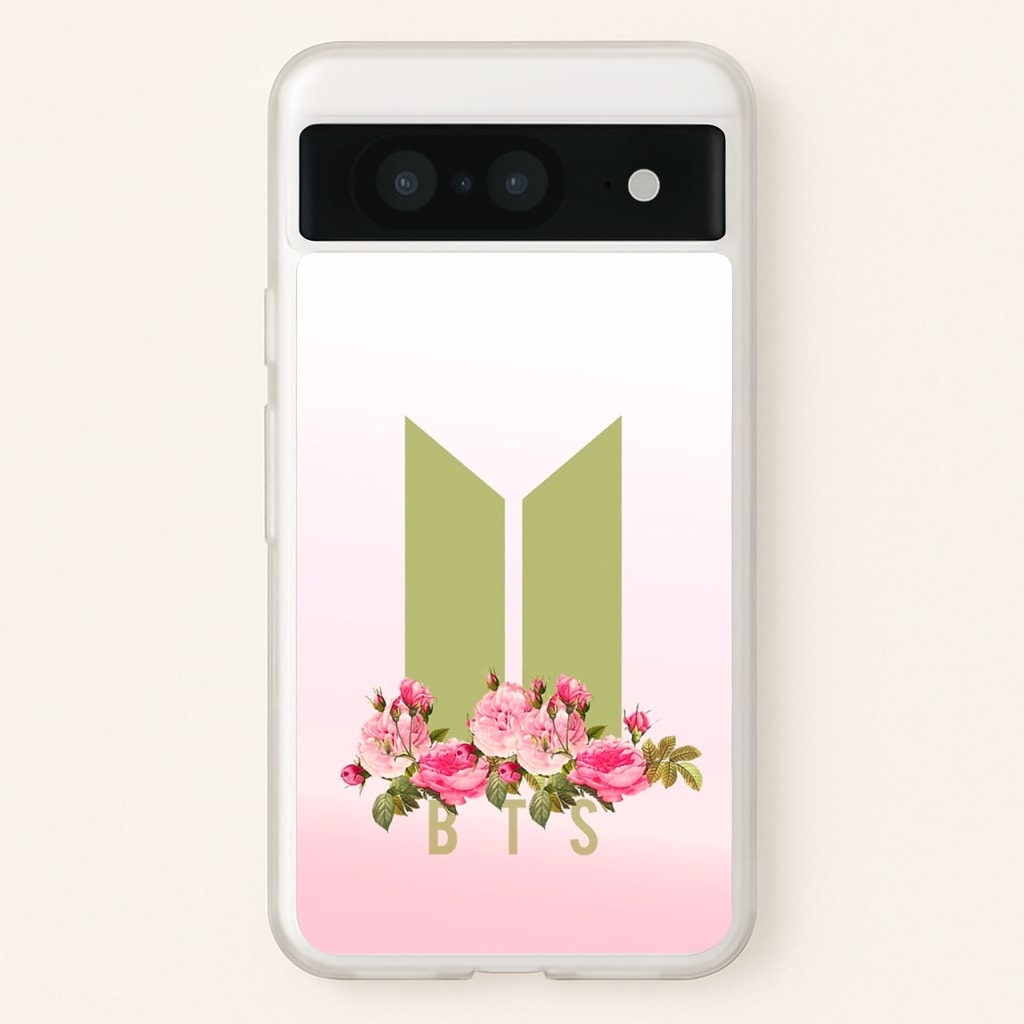 Pink Ombre K-Pop Band Logo - BTS Phone Case for Google Pixel 8
