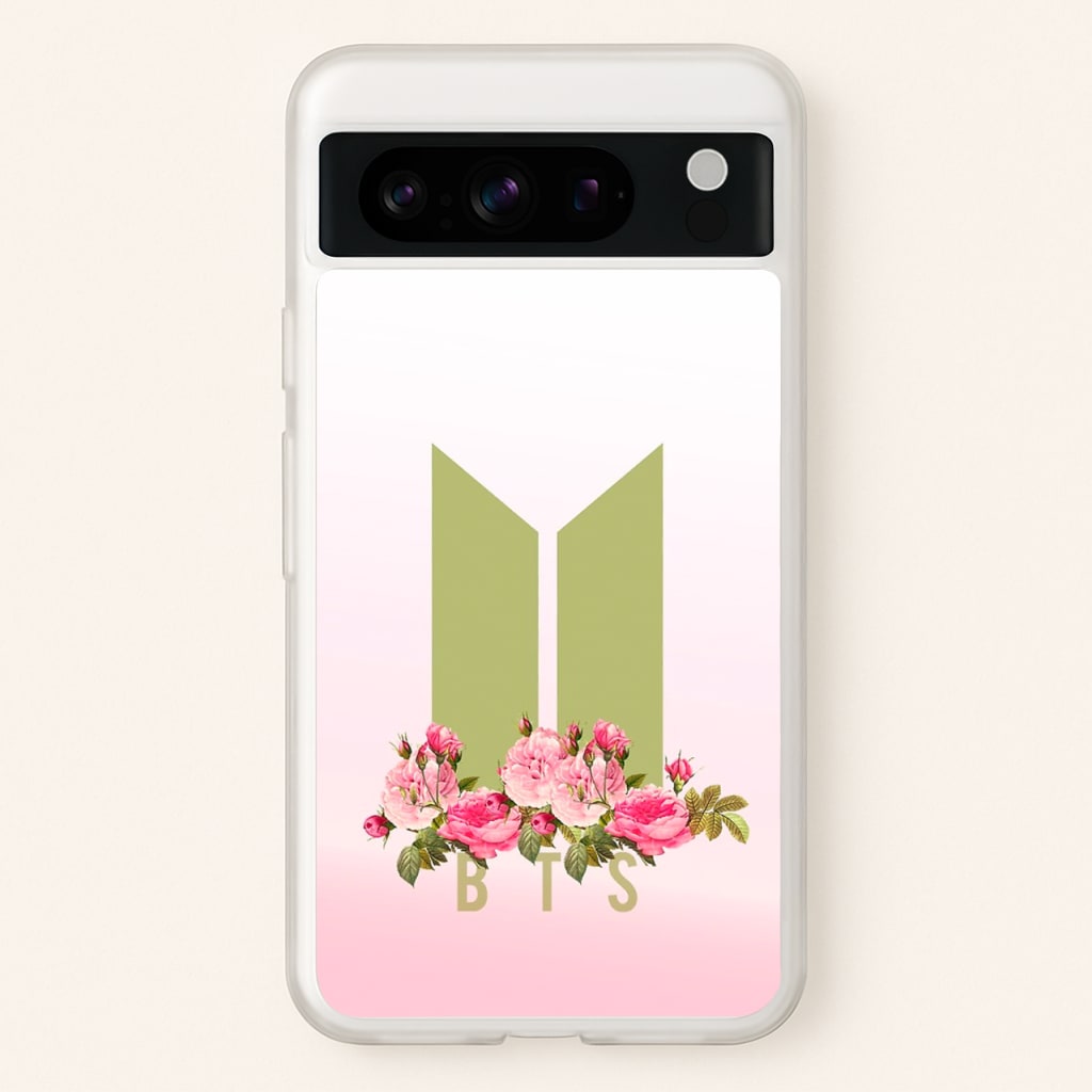 Pink Ombre K-Pop Band Logo - BTS Phone Case for Google Pixel 8 Pro