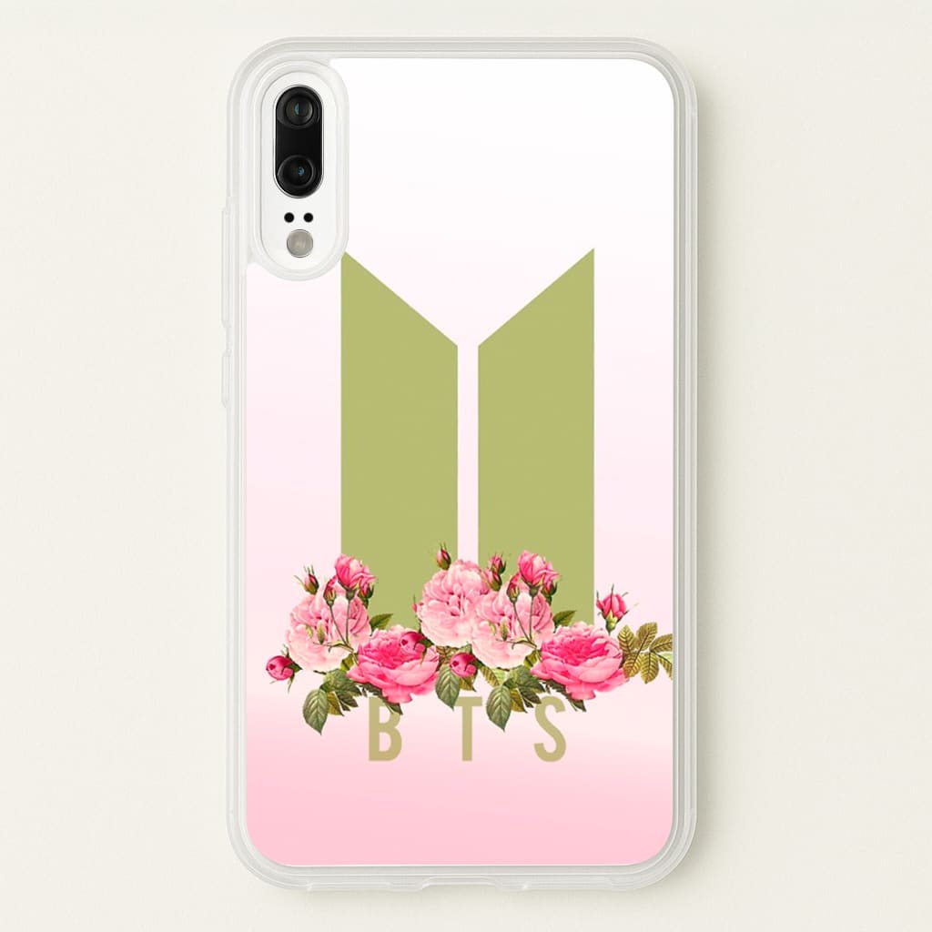 Pink Ombre K-Pop Band Logo - BTS Phone Case for Huawei P20