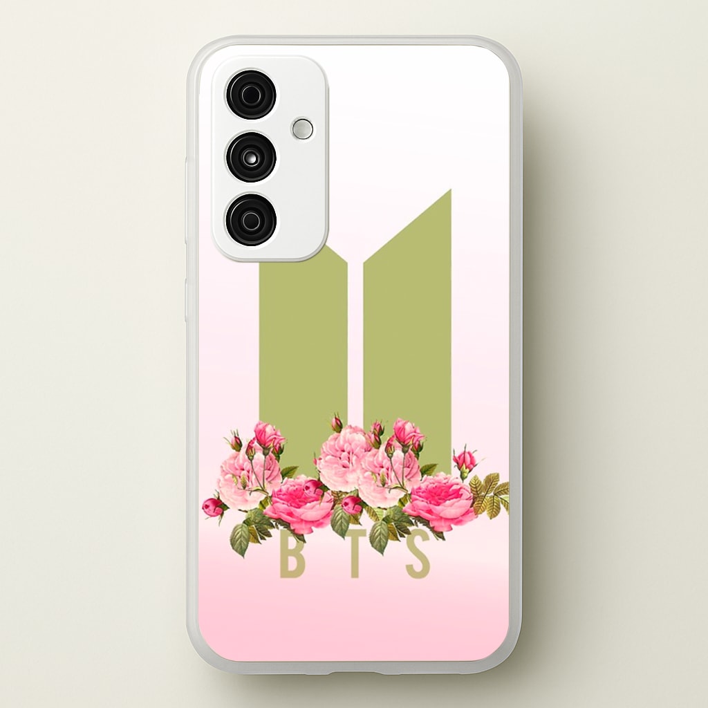 Pink Ombre K-Pop Band Logo - BTS Phone Case for Galaxy A35