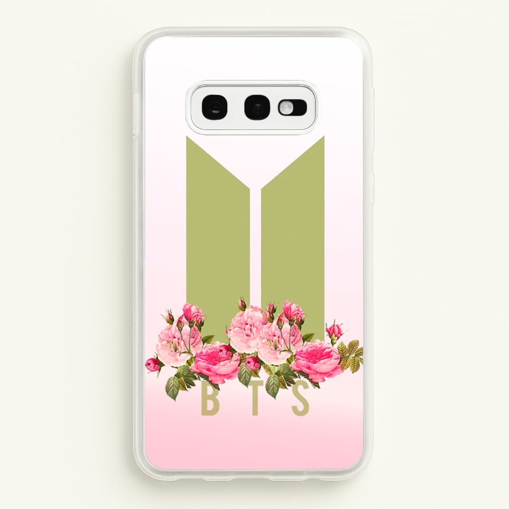 Pink Ombre K-Pop Band Logo - BTS Phone Case for Galaxy S10e