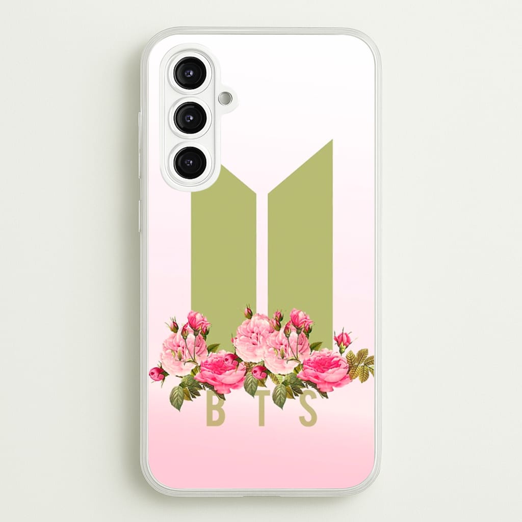 Pink Ombre K-Pop Band Logo - BTS Phone Case for Galaxy A16