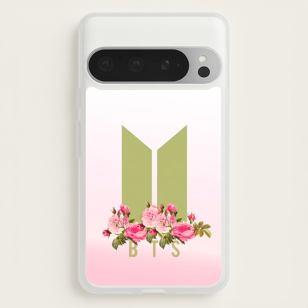 Pink Ombre K-Pop Band Logo - BTS Phone Case for Google Pixel 9 Pro XL